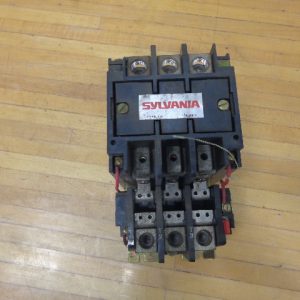 T13UO33: SYLVANIA / JOSLYN CLARK, RECONDITIONED, NEMA SIZE 3 AC STARTER TYPE TM, 3 POLE, 90 AMP, 600 VOLT MAX. WITH COIL TB162-9 440V 50Hz / 440-480V 60Hz