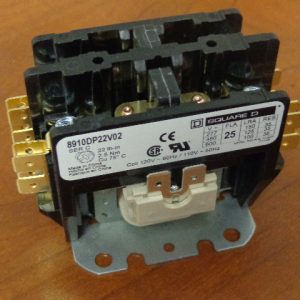 8910DP22V02; SQUARE D 2 POLE CONTACTOR 25AMP 120V COIL