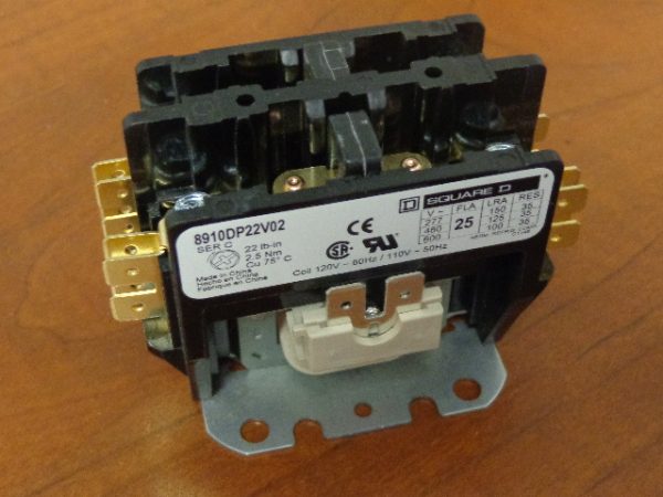 8910DP22V02; SQUARE D 2 POLE CONTACTOR 25AMP 120V COIL