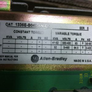 1336E-B040-AN-EN ALLEN BRADLEY DRIVE 40HP 460VAC